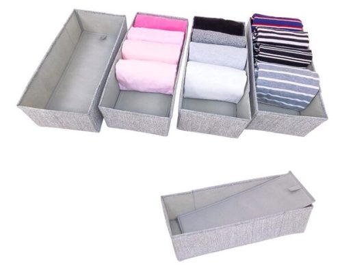 SIMPLE JOY® MALM FileFolding Box für ikea Kommode; passgenau; Stabiler Boden; Schubladen Ordnungssystem, 4er Set