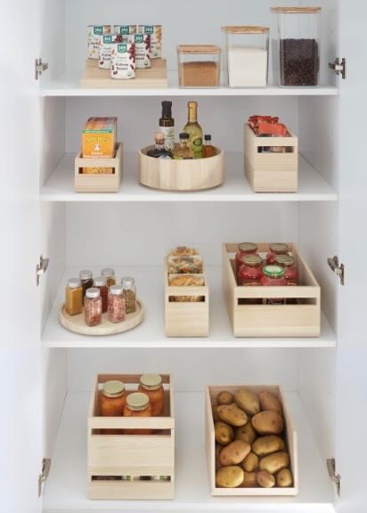 VIELSEITIGE Aufbewahrungsbox: Die kleine Holzbox ist ideal für ein Küchenschrank Ordnungssystem