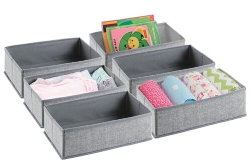 mDesign 6er Aufbewahrungsboxen Set, Schubladen Organizer für Kleidung