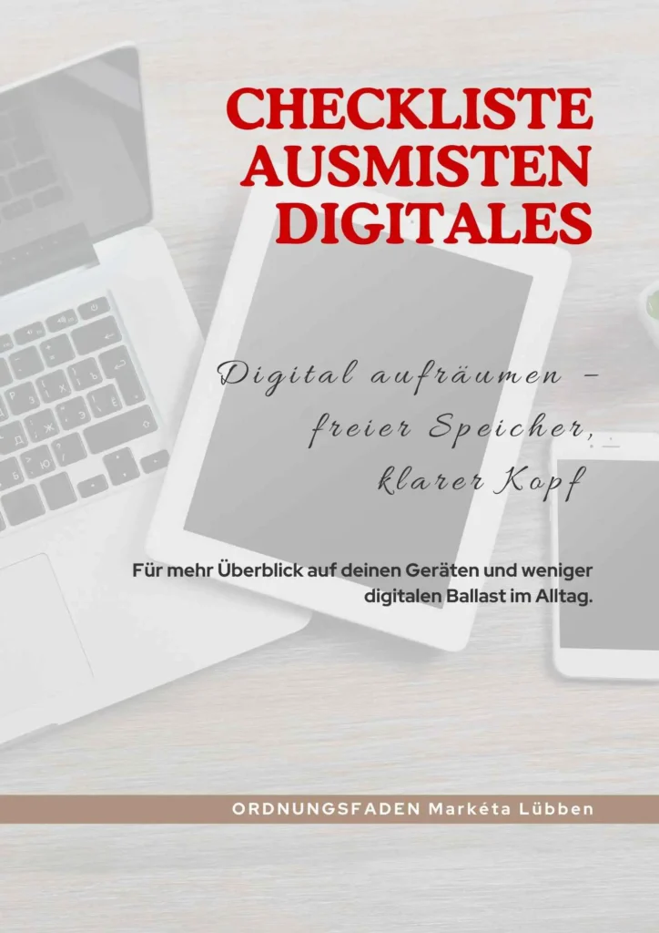 CHECKLISTE Ausmisten Digitales Cover Ordnung