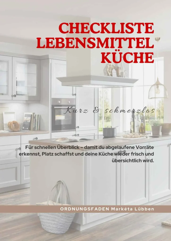 CHECKLISTE Lebensmittel Küche Cover Ordnung